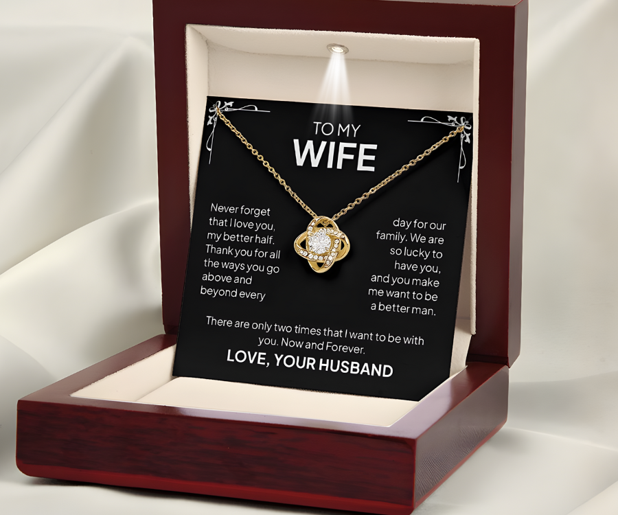 To My Wife – My Better Half Love Knot Necklace