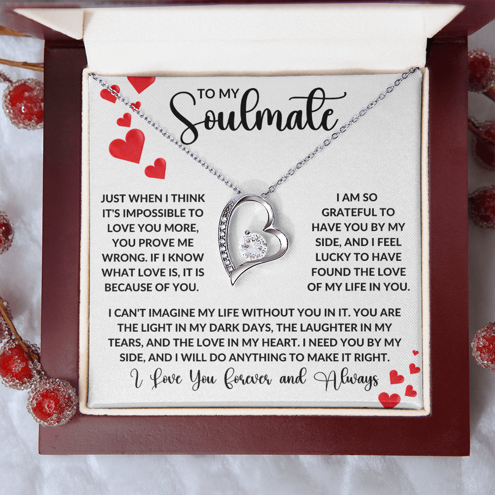 To My Soulmate Necklace – Romantic Gift for Wife or Girlfriend