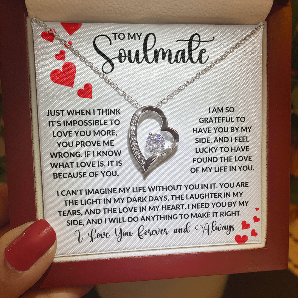 To My Soulmate Necklace – Romantic Gift for Wife or Girlfriend