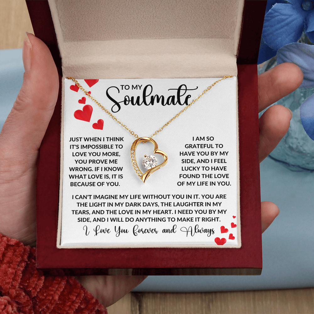 To My Soulmate Necklace – Romantic Gift for Wife or Girlfriend
