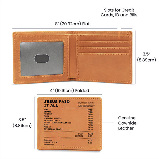 Jesus Paid It All Wallet – High Quality Leather Wallet