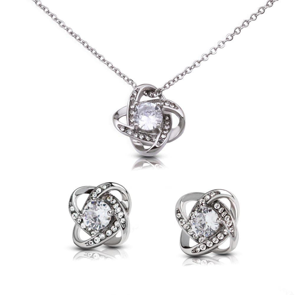 To My Mother – Irreplaceable Love Knot Necklace + FREE Matching Earrings