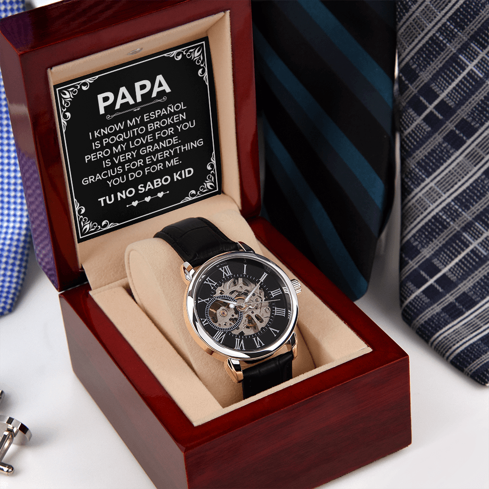 No Sabo Kid Gift For Papa – Men’s Openwork Watch