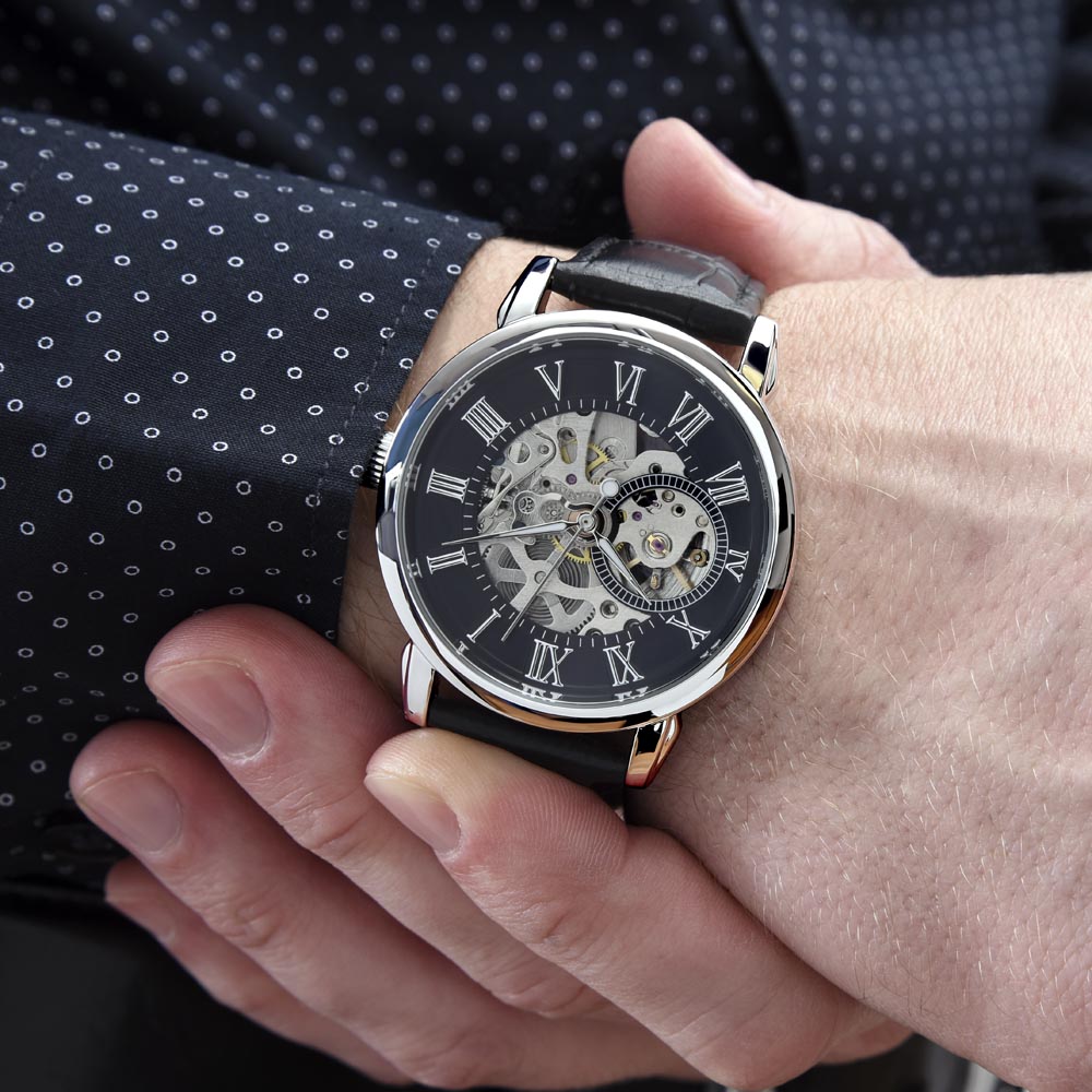 To My Son – “Never Feel That You Are Alone” Skeleton Watch Gift