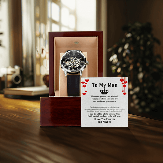 To My Man – I Love You Forever Skeleton Watch