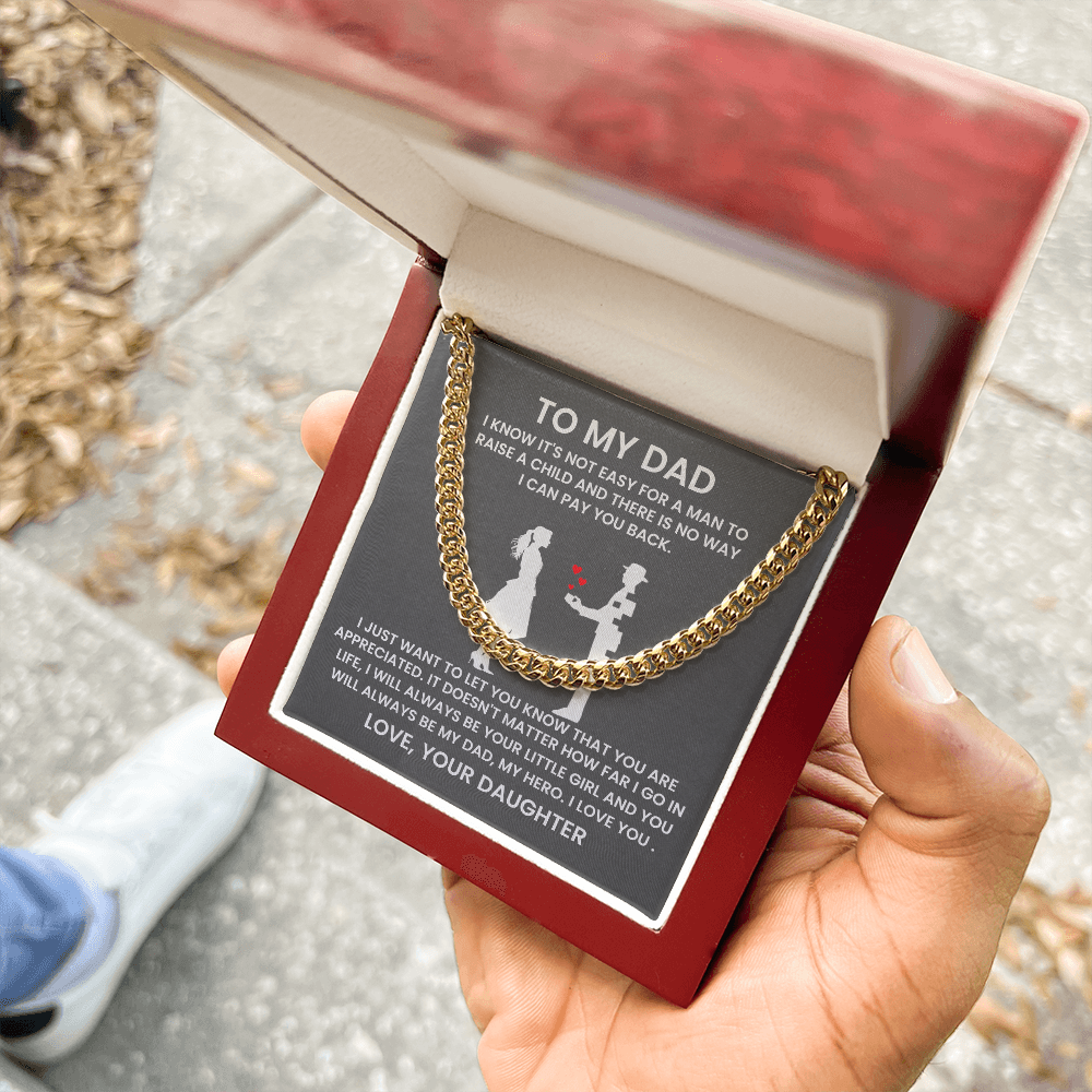 To My Dad – A Gift from Your Little Girl (Cuban Link Chain)