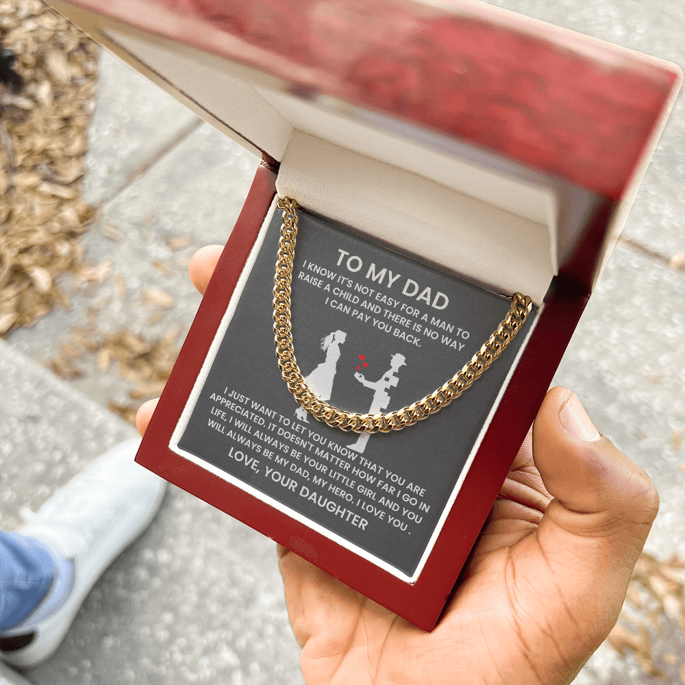 To My Dad – A Gift from Your Little Girl (Cuban Link Chain)