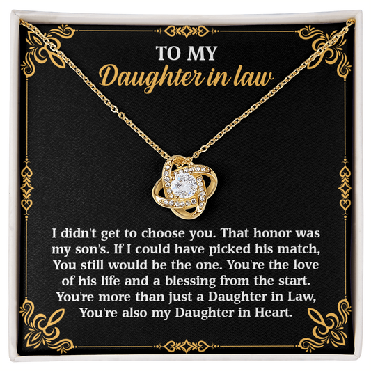 To My Daughter-in-Law – My Daughter in Heart | Love Knot Necklace