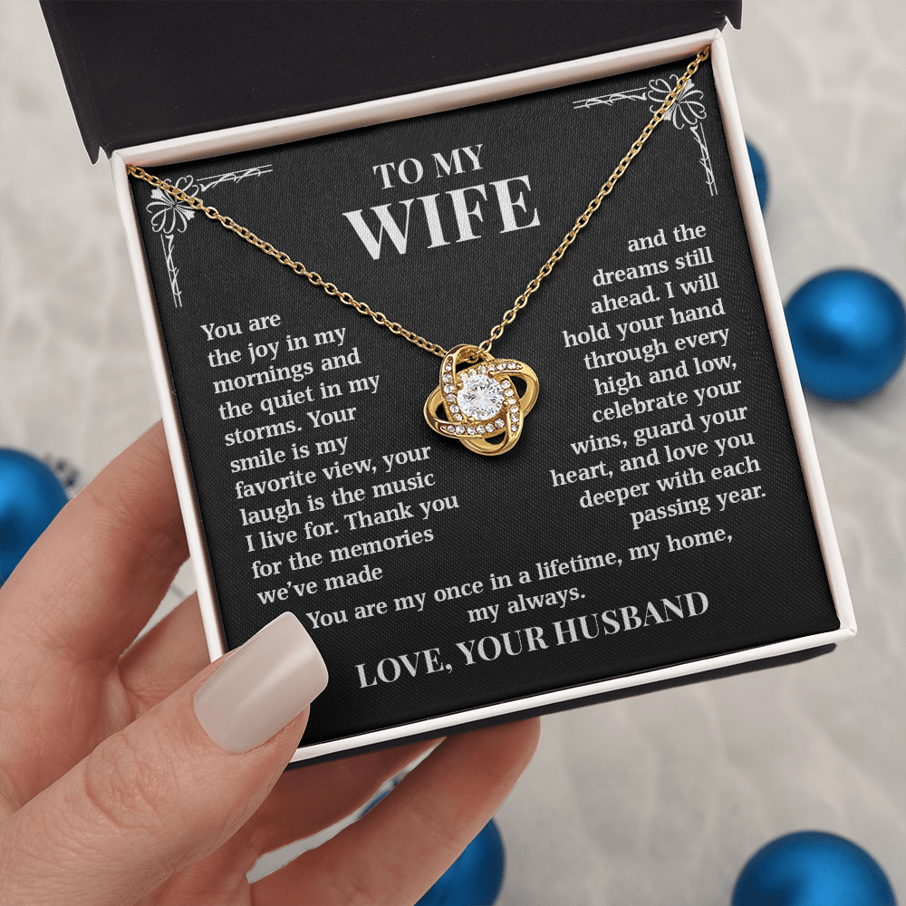To My Wife – My Home, My Always | Love Knot Necklace