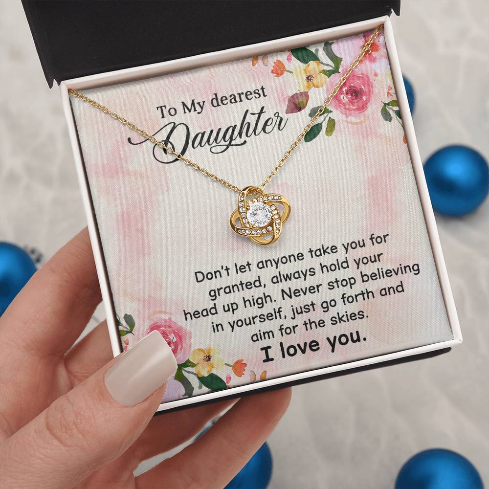 To My Dearest Daughter - Never Stop Necklace