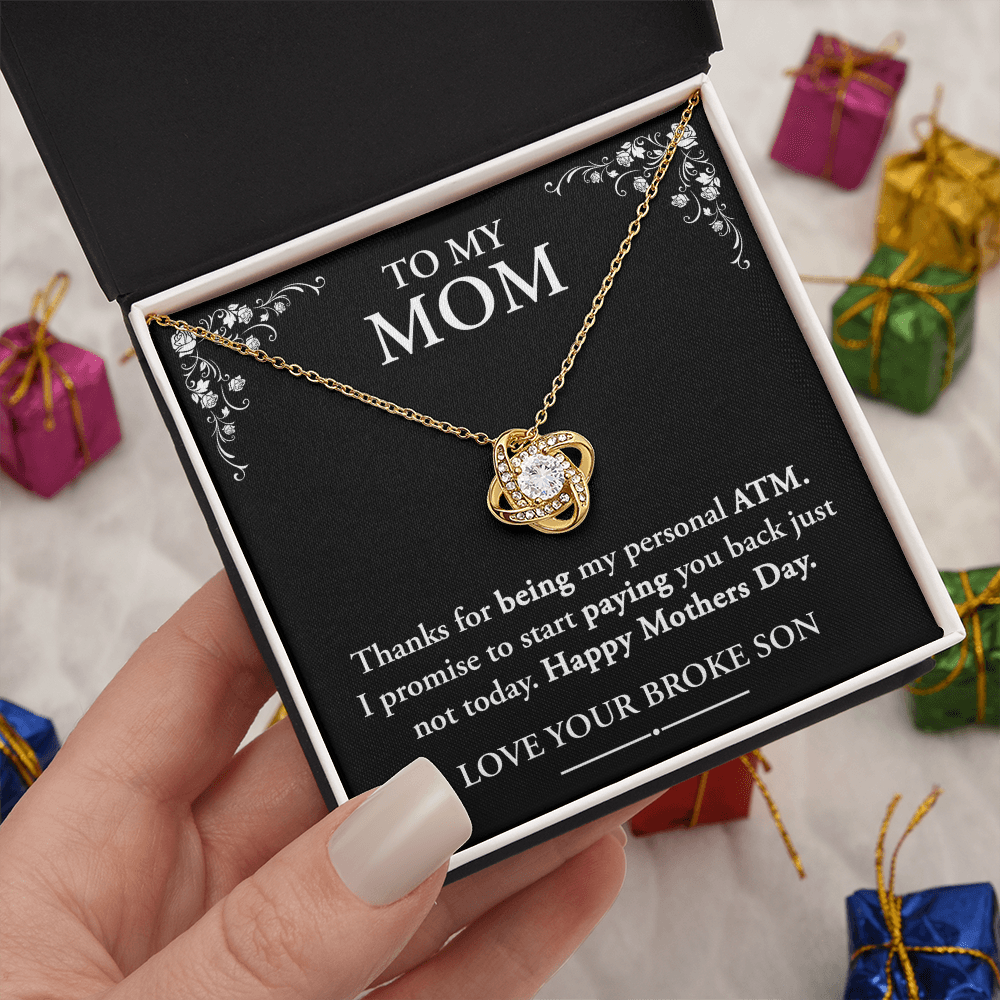 Funny Mom Gift - "Thanks for Being My ATM (Necklace)
