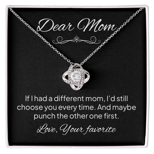 Dear Mom Necklace – Funny Gift for Mom From Son or Daughter