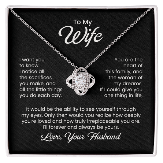 To My Wife Necklace – I Want You to Know Love Gift