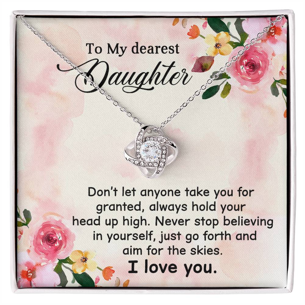 To My Dearest Daughter - Never Stop Necklace