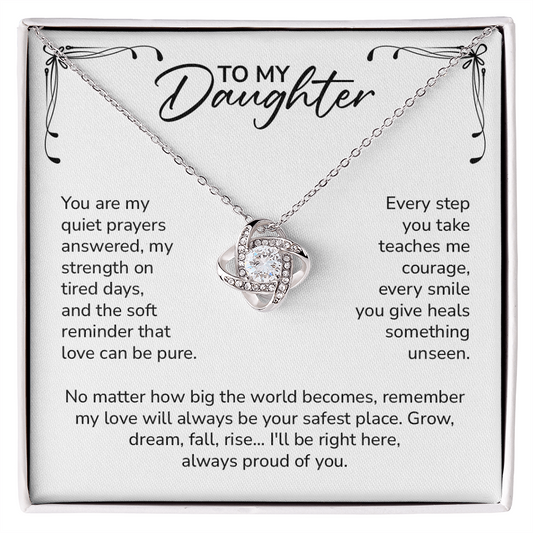 To My Daughter – My Love Will Always Be Your Safest Place Necklace
