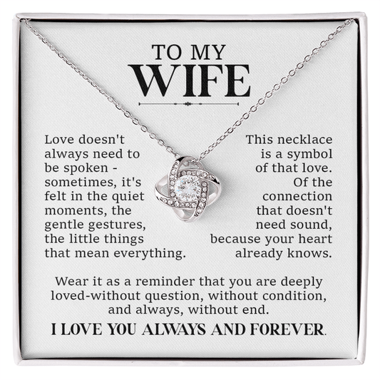 To My Wife – You Are Deeply Loved, Always & Forever Necklace