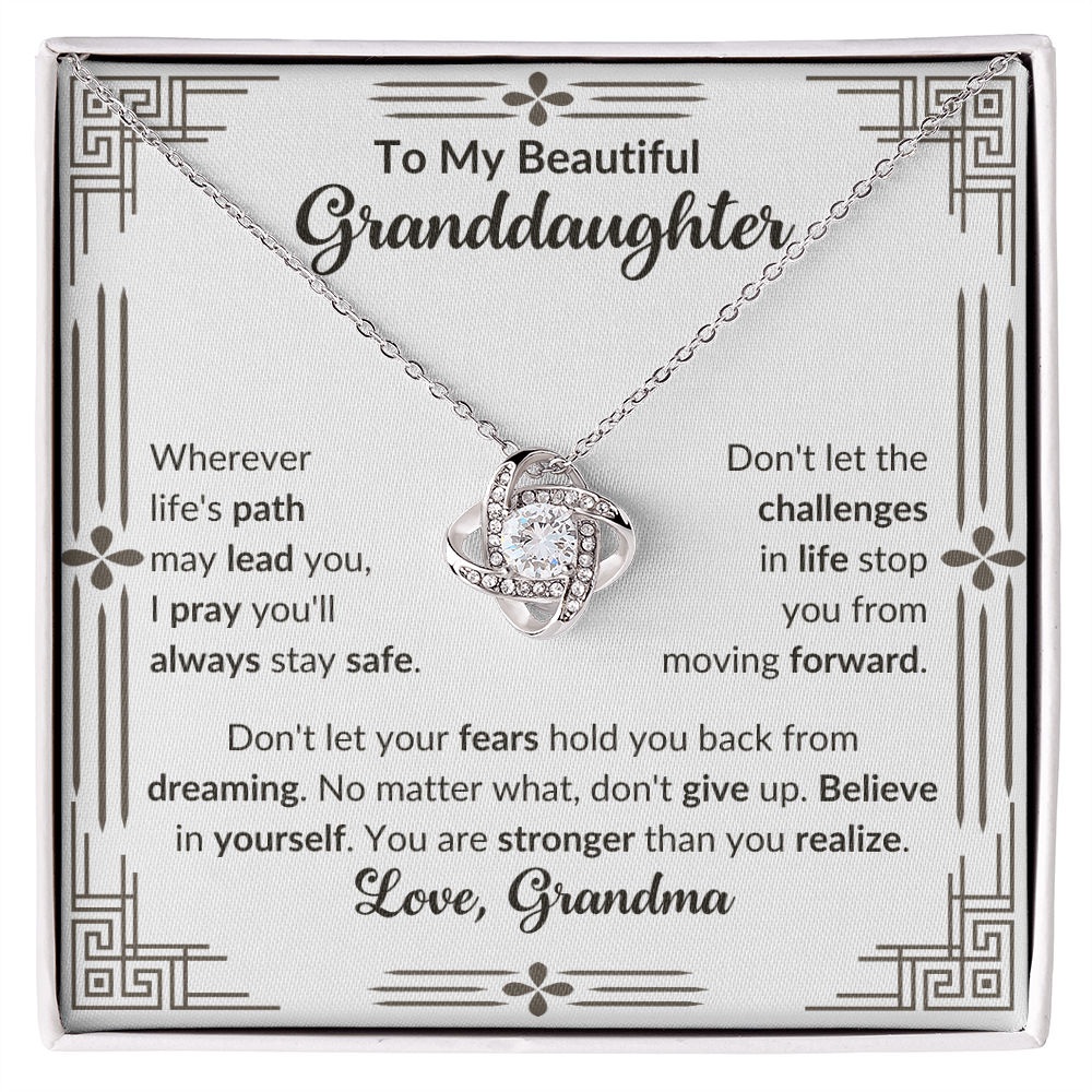 To My Beautiful Granddaughter - Believe In Yourself (Necklace)