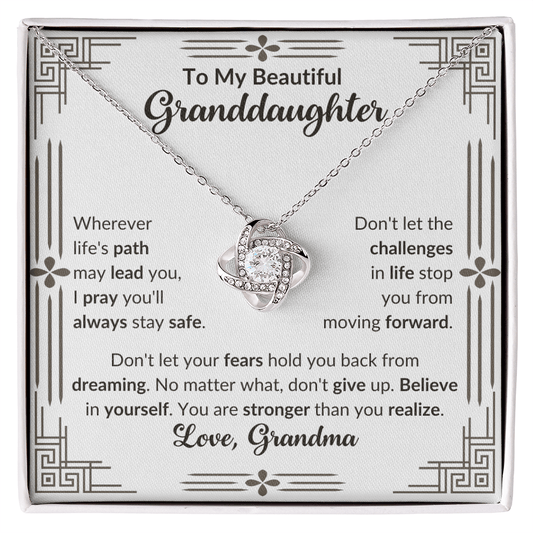 To My Beautiful Granddaughter - Believe In Yourself (Necklace)