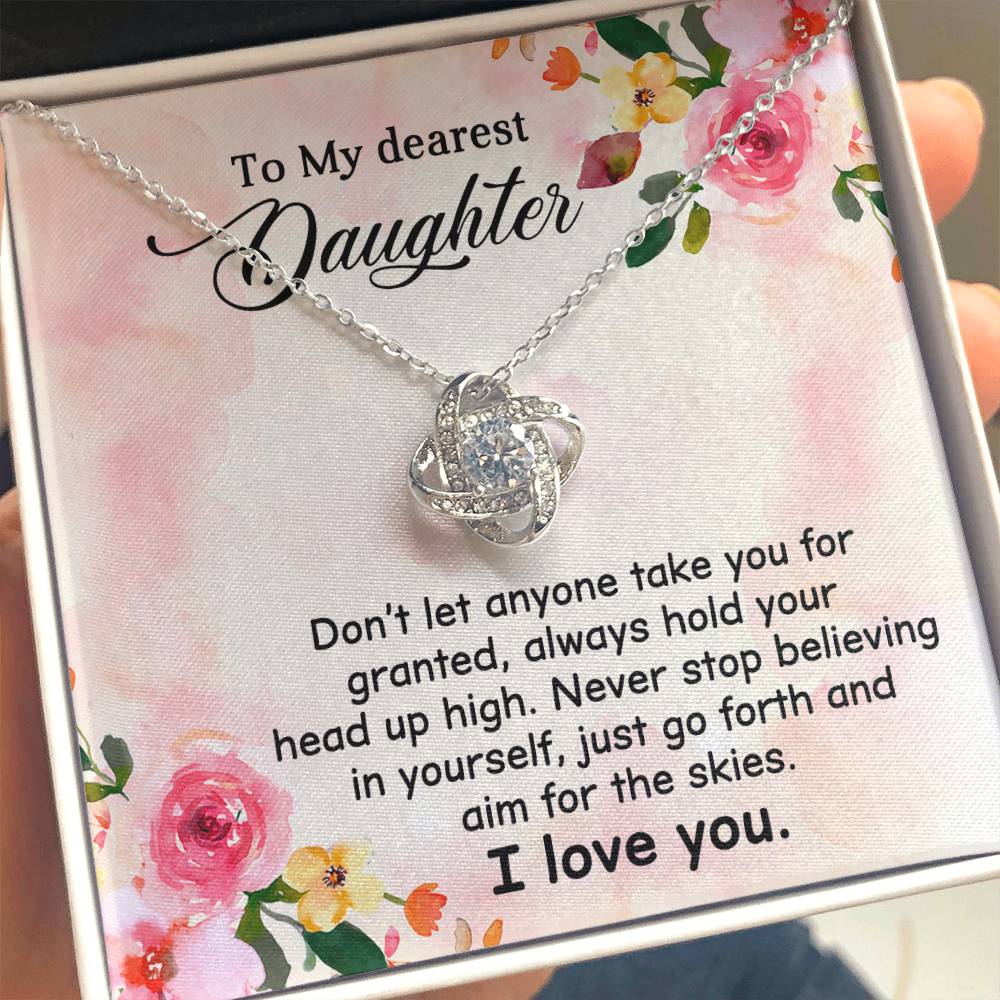 To My Dearest Daughter - Never Stop Necklace