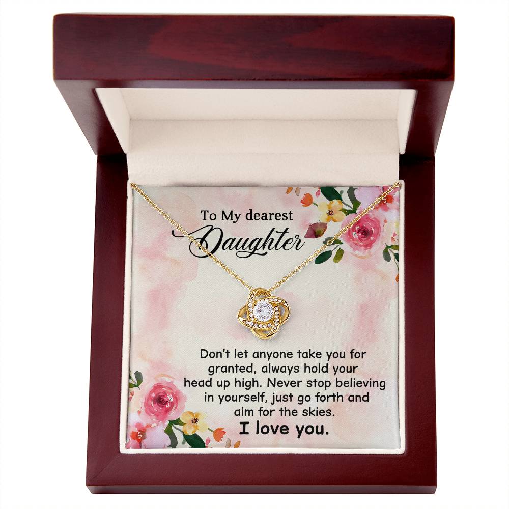 To My Dearest Daughter - Never Stop Necklace