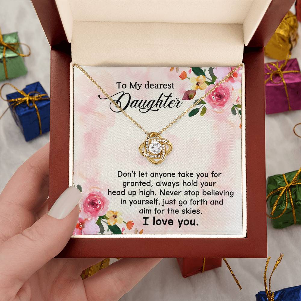 To My Dearest Daughter - Never Stop Necklace