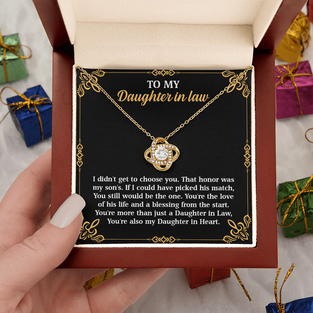 To My Daughter-in-Law – My Daughter in Heart | Love Knot Necklace