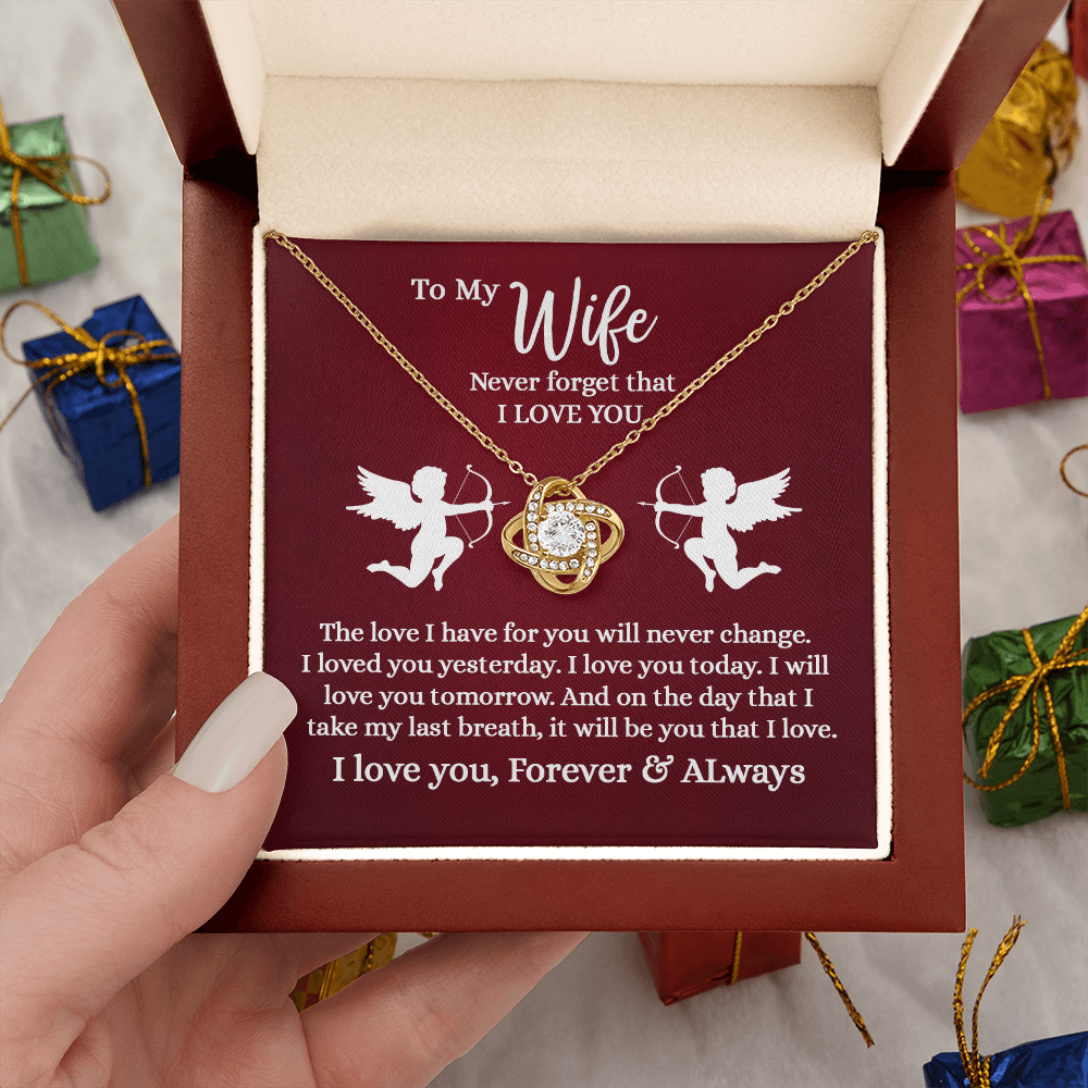 To My Wife Necklace – Forever & Always Love Gift