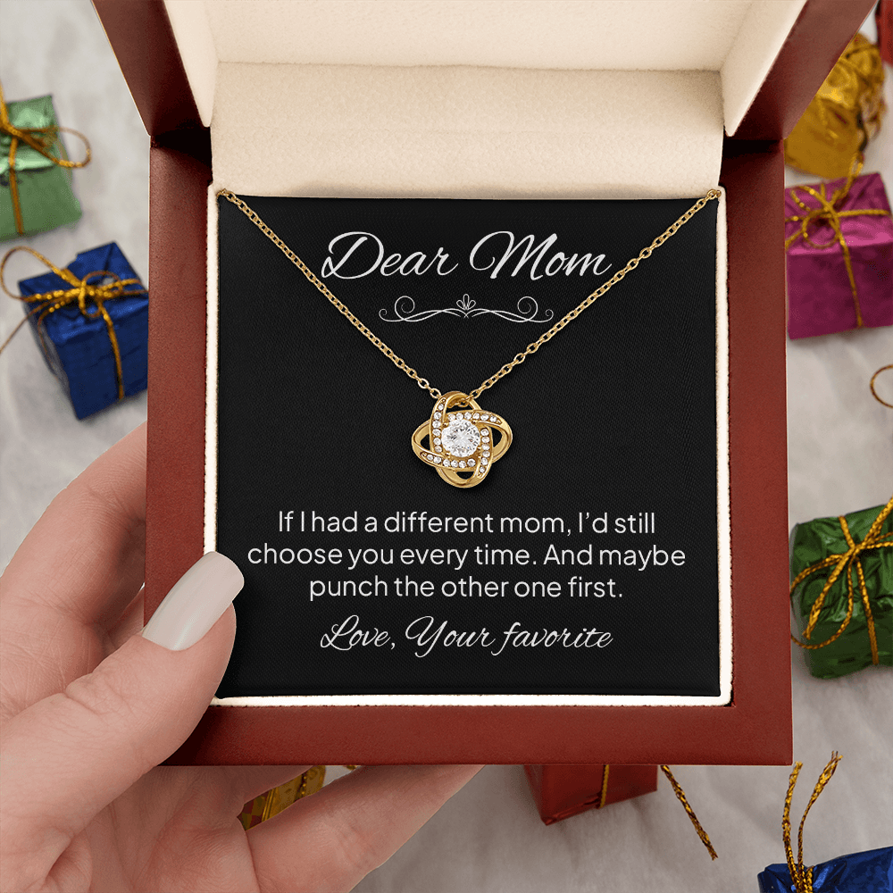 Dear Mom Necklace – Funny Gift for Mom From Son or Daughter