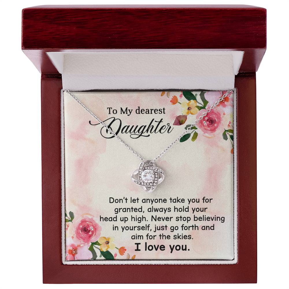 To My Dearest Daughter - Never Stop Necklace