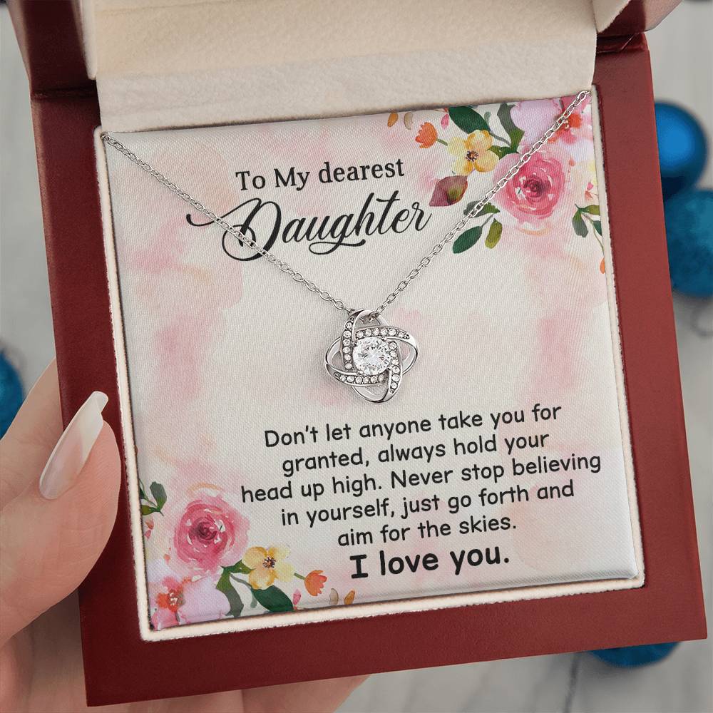 To My Dearest Daughter - Never Stop Necklace