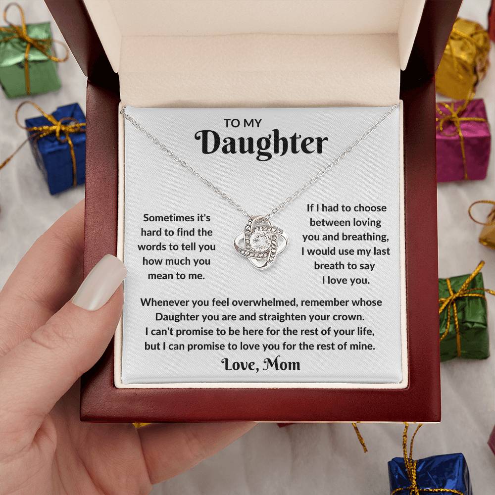 To My Daughter - My Last Breathe Necklace