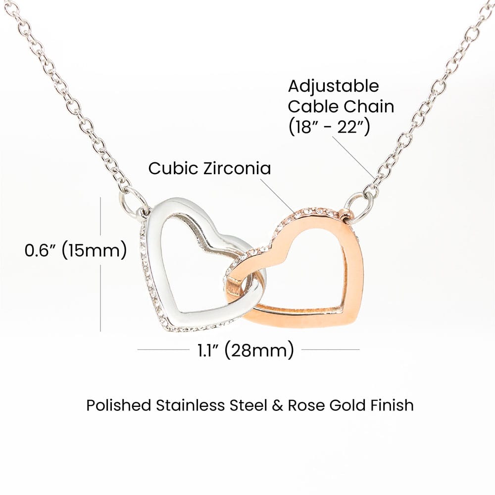 To My Wife – My Home, My Always | Interlocking Hearts Necklace