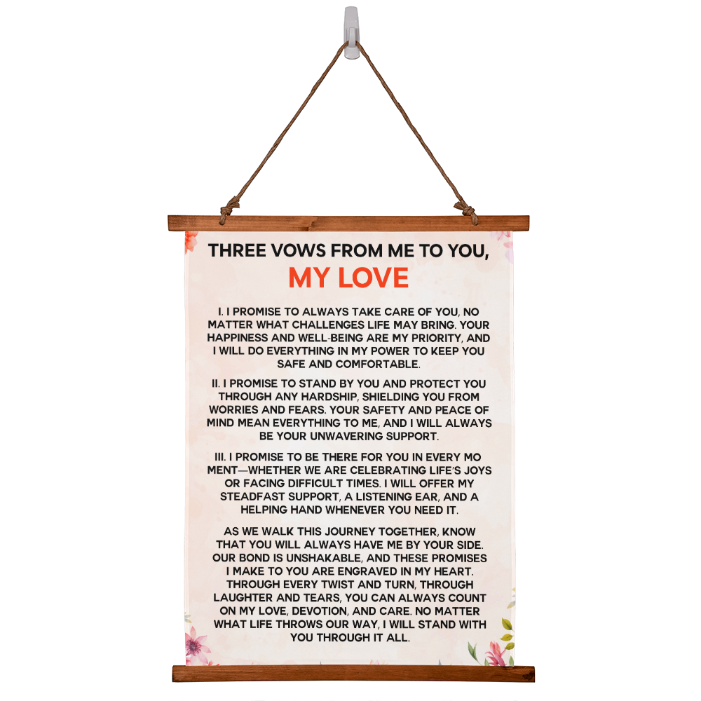 Three Vows From Me To You (Wall Tapestry)
