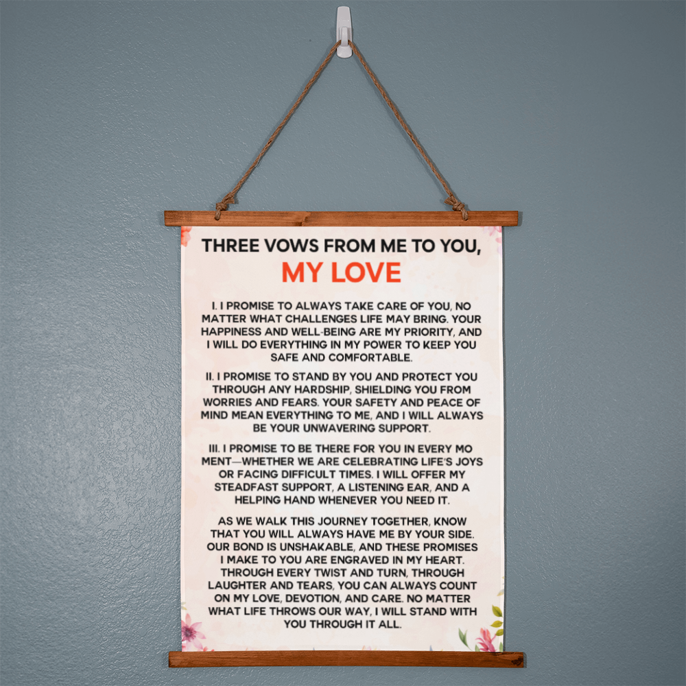 Three Vows From Me To You (Wall Tapestry)