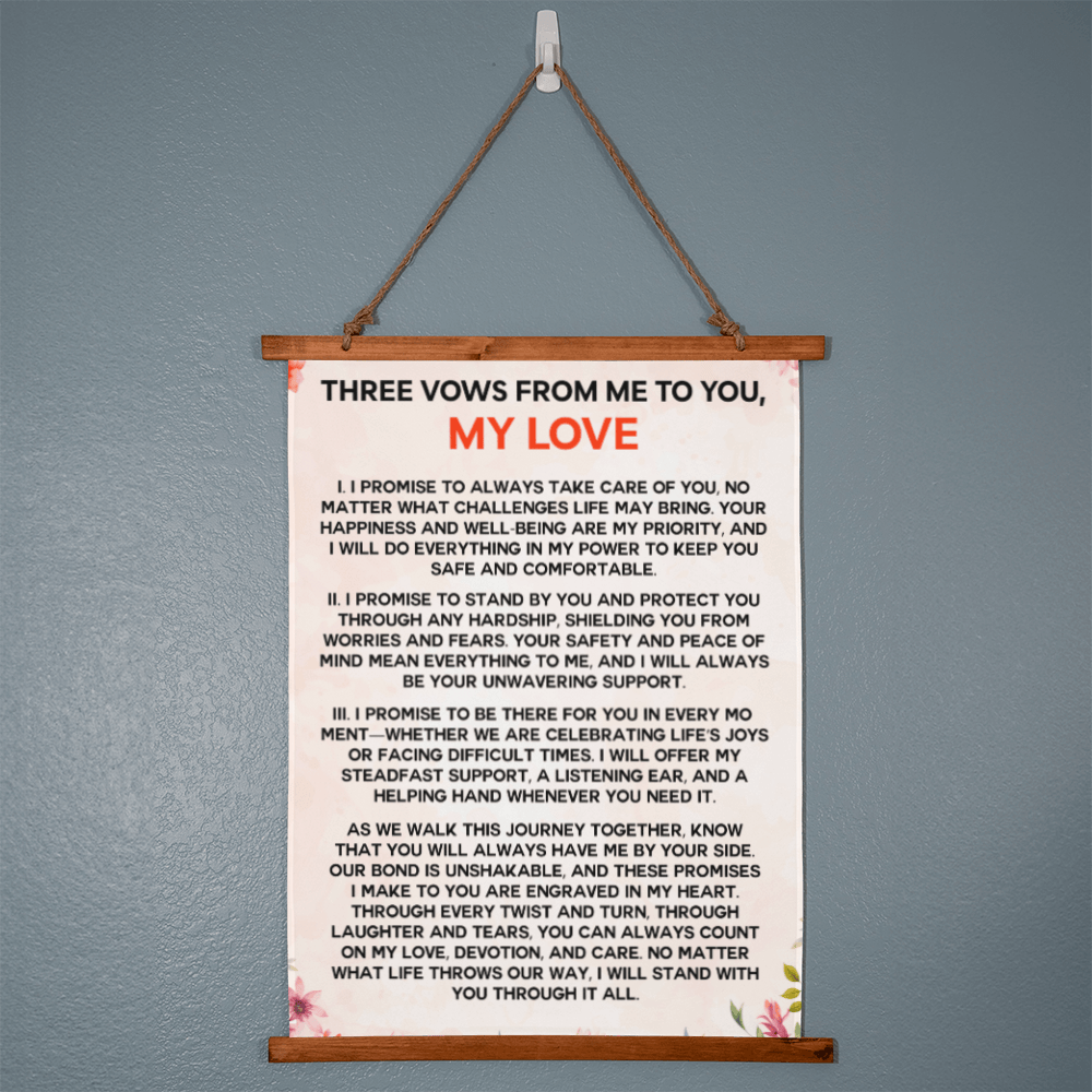 Three Vows From Me To You (Wall Tapestry)