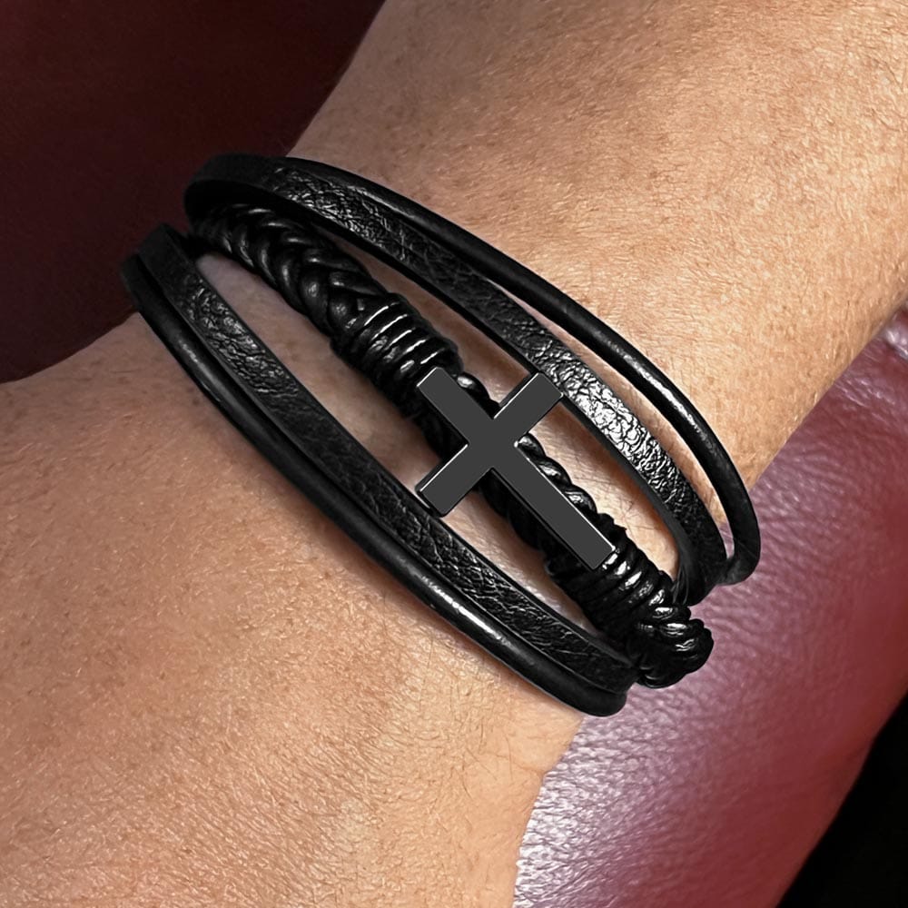 To My Grandson Bracelet – Christian Cross Bracelet Gift From Grandma