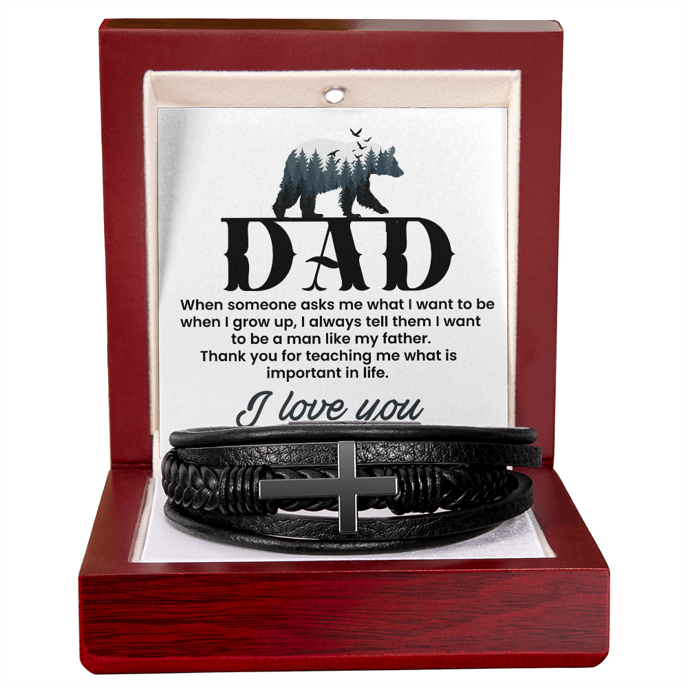 To My Dad - Like My Father (Cross Bracelet)
