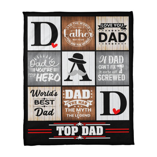 Top Dad Blanket – Cozy Coral Fleece for the World's Best Dad