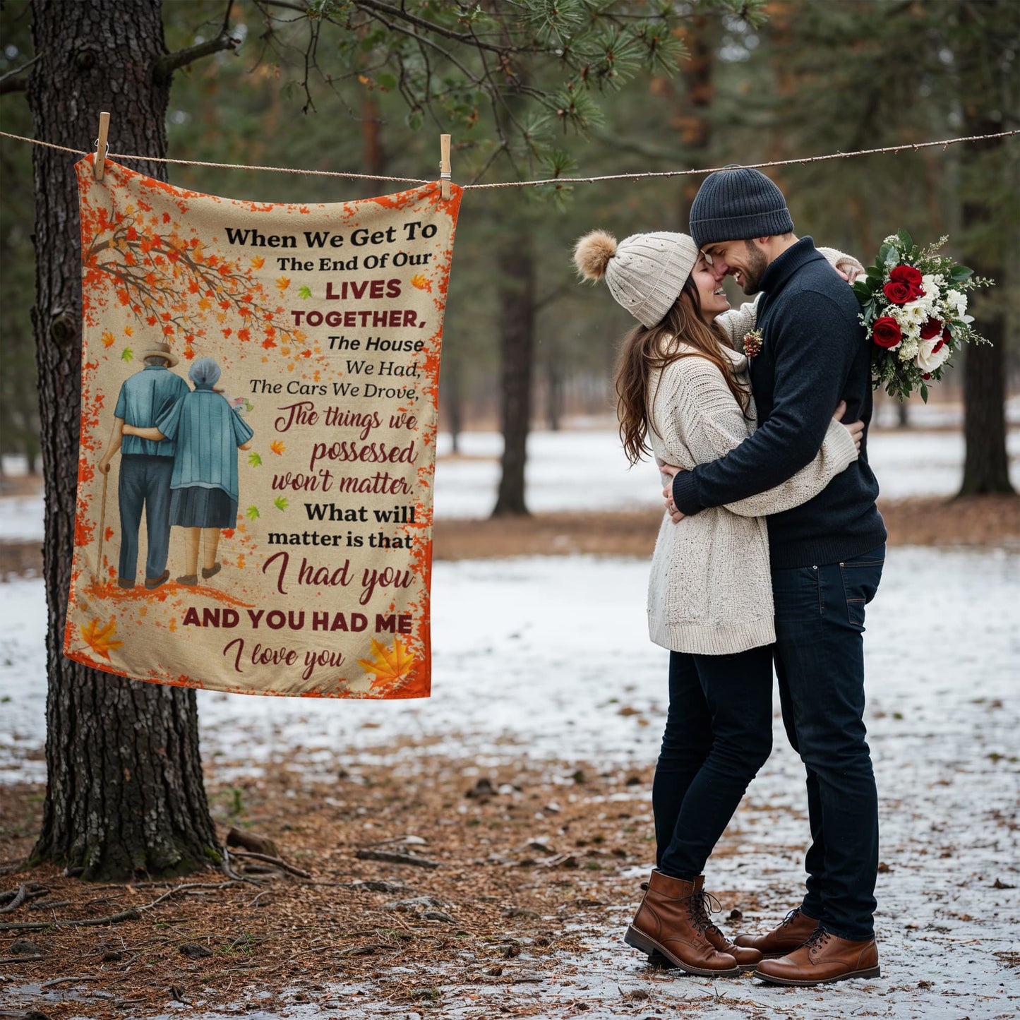 When We Get To The End Of Our Lives Together Blanket – Sentimental Coral Fleece