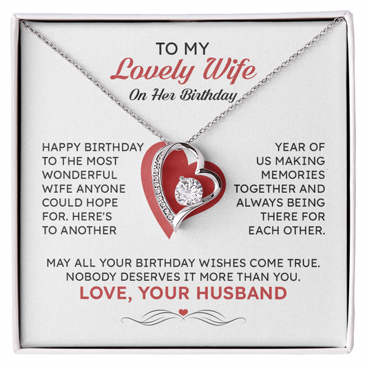 To My Lovely Wife Birthday Necklace – Romantic Gift From Husband