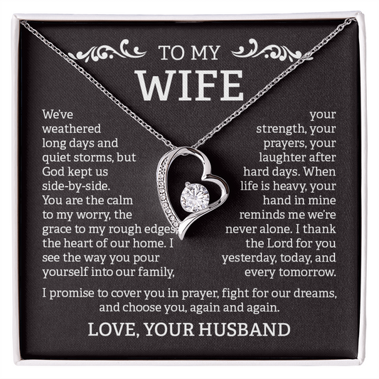 To My Wife – God Kept Us | Forever Love Necklace