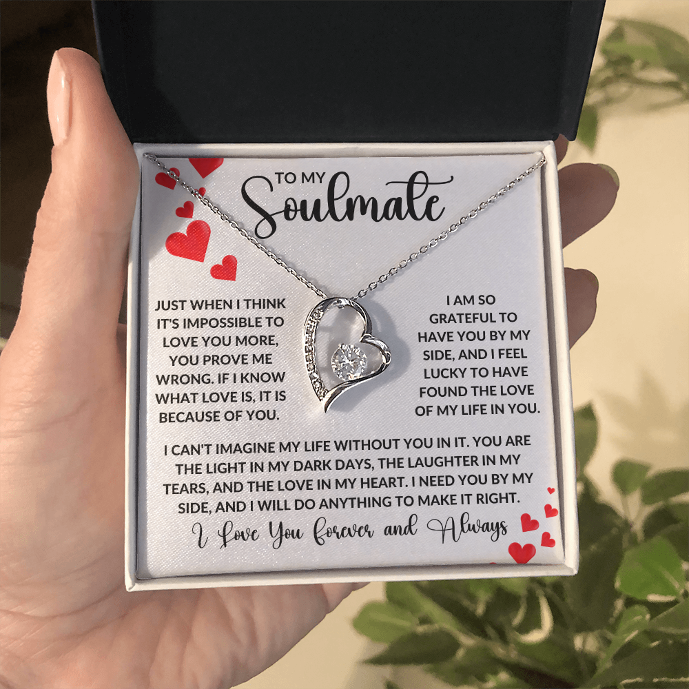 To My Soulmate Necklace – Romantic Gift for Wife or Girlfriend