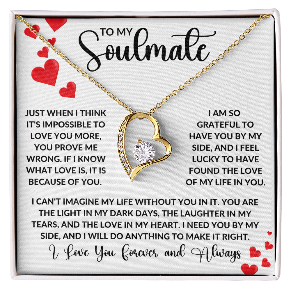 To My Soulmate Necklace – Romantic Gift for Wife or Girlfriend