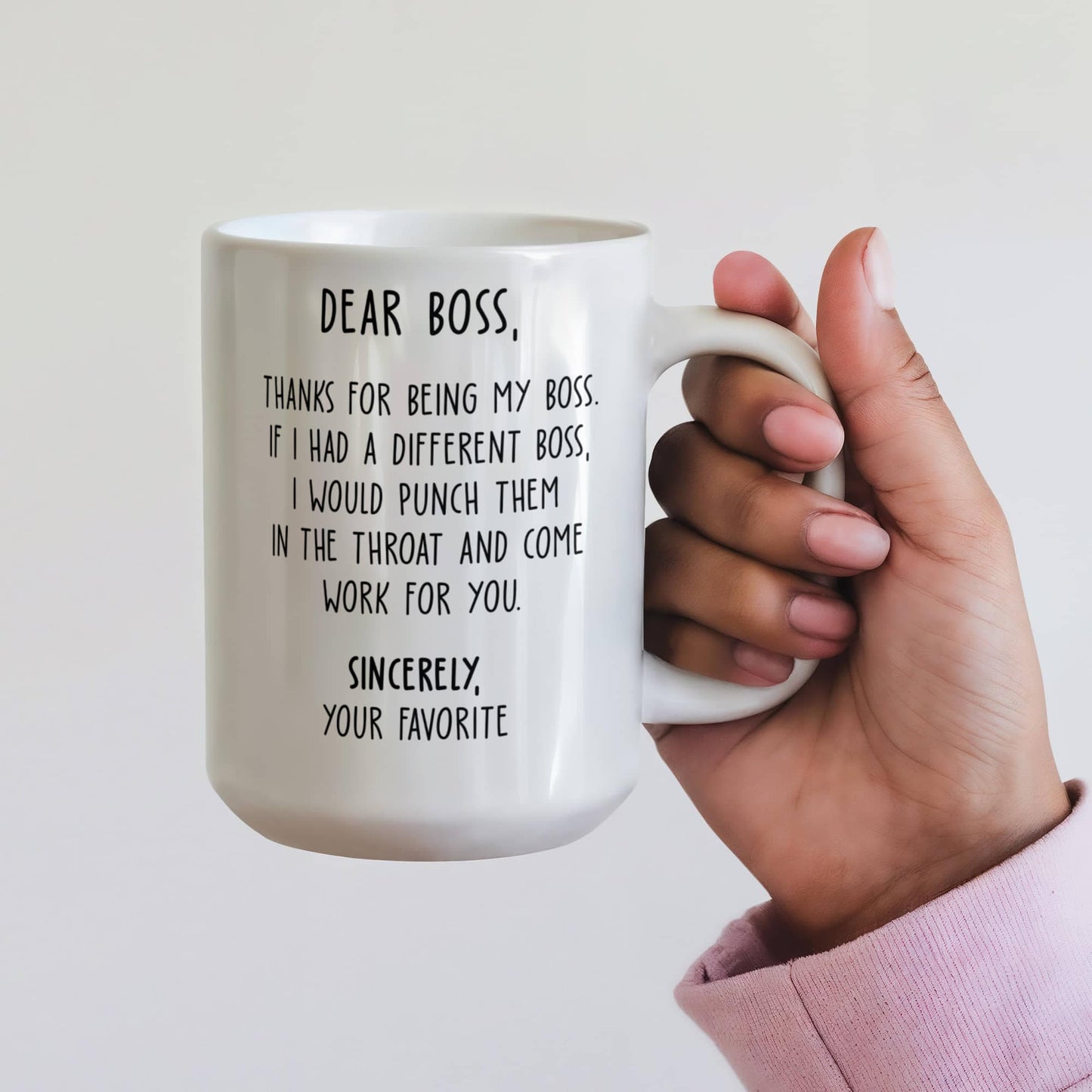 Dear Boss Mug – Funny Office Gift for Boss, Coffee Cup from Employee