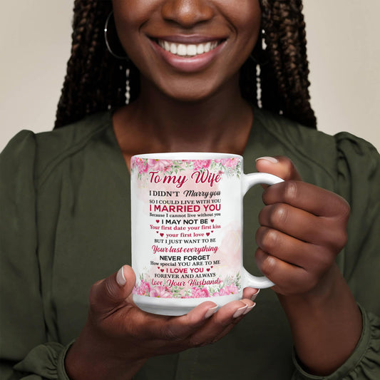 To My Wife – “You and Me, We Got This” 15oz Floral Mug Gift