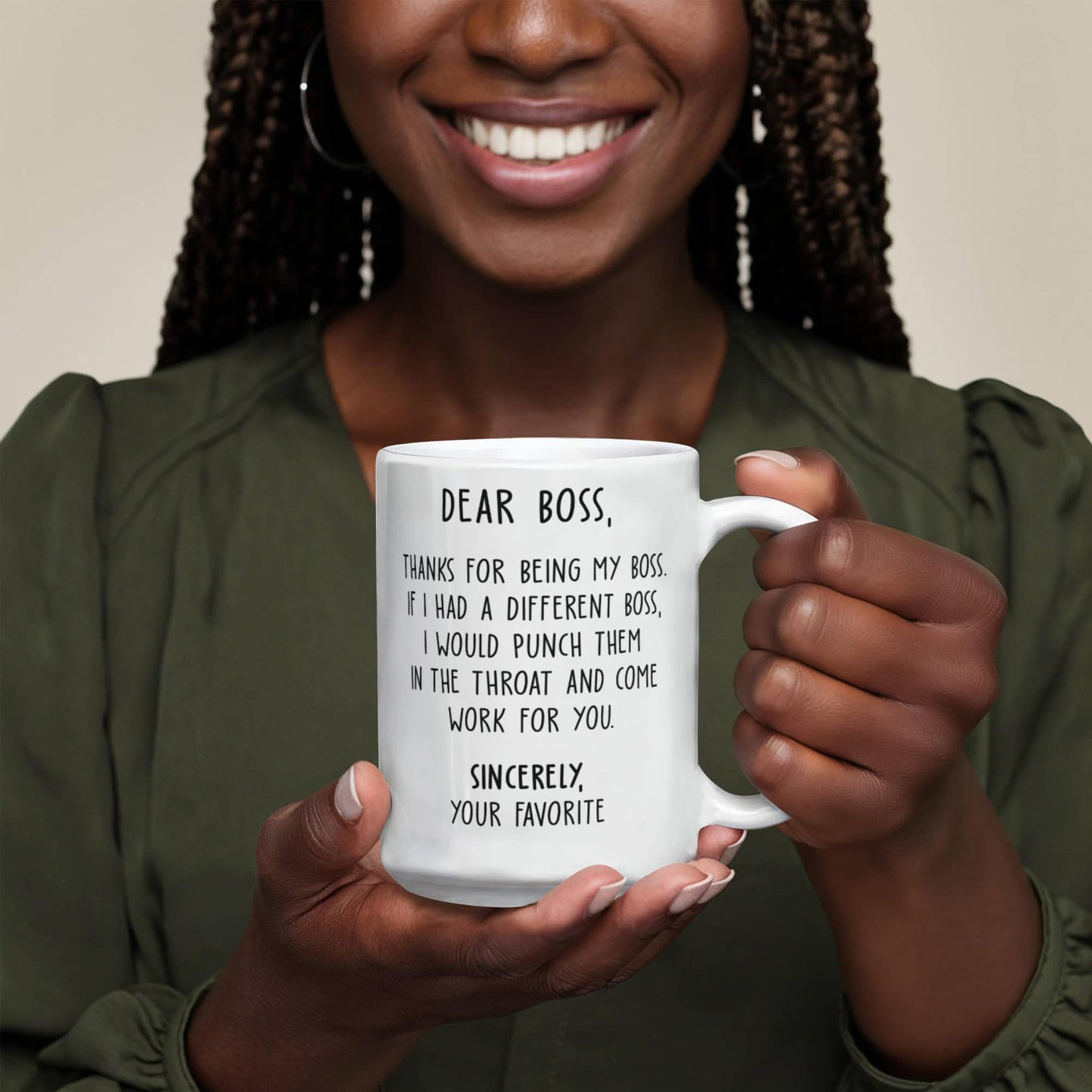 Dear Boss Mug – Funny Office Gift for Boss, Coffee Cup from Employee