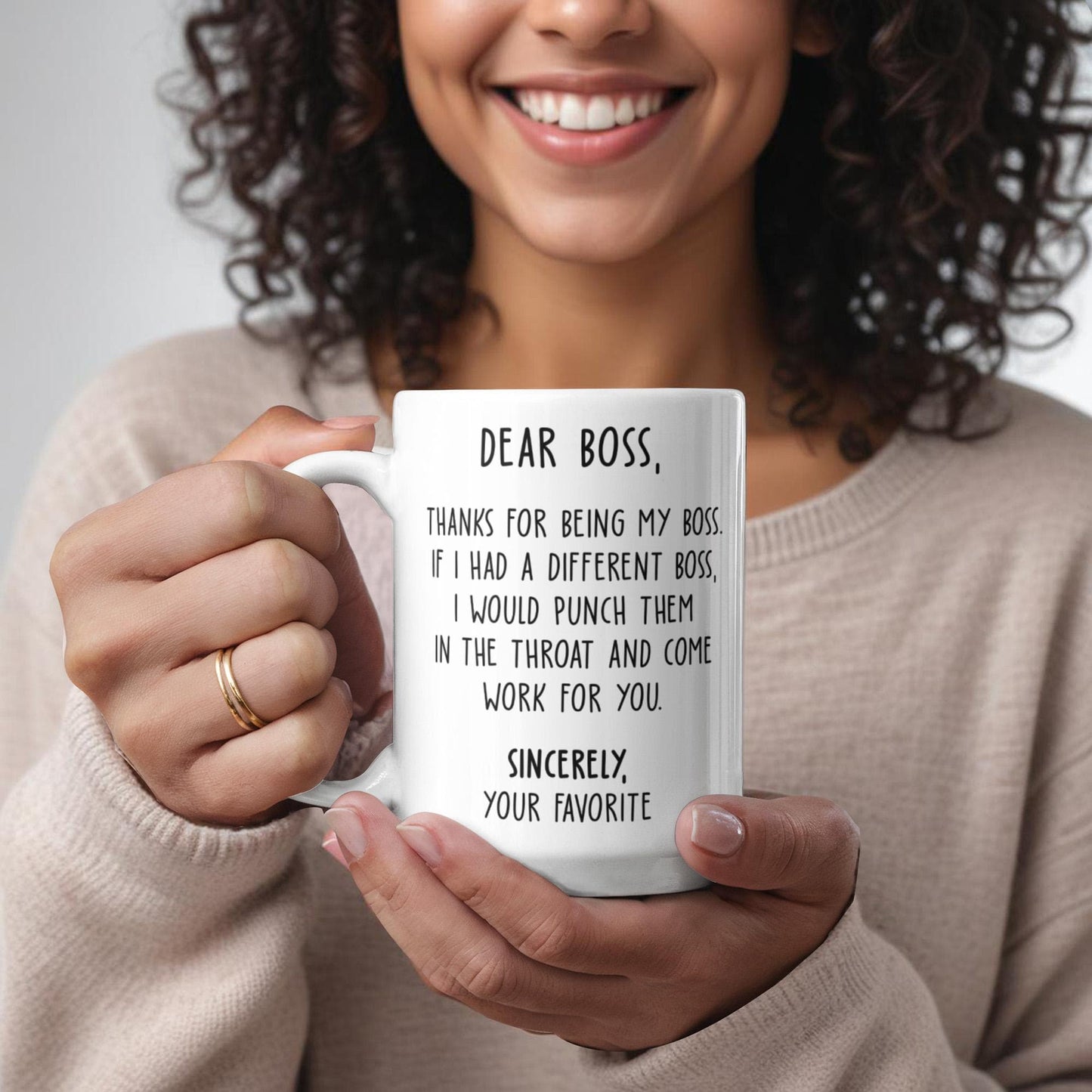 Dear Boss Mug – Funny Office Gift for Boss, Coffee Cup from Employee
