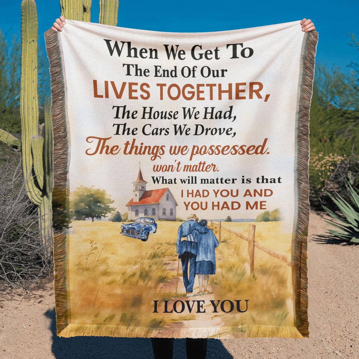 End of Our Lives Together – Woven Blanket Gift