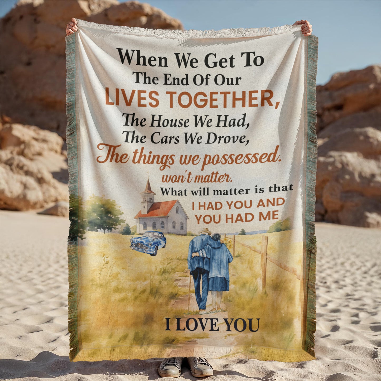 End of Our Lives Together – Woven Blanket Gift