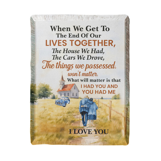 End of Our Lives Together – Woven Blanket Gift